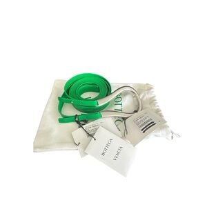 NWT Bottega Veneta Leather Double Strap Belt With Horseshoe Buckle Size L